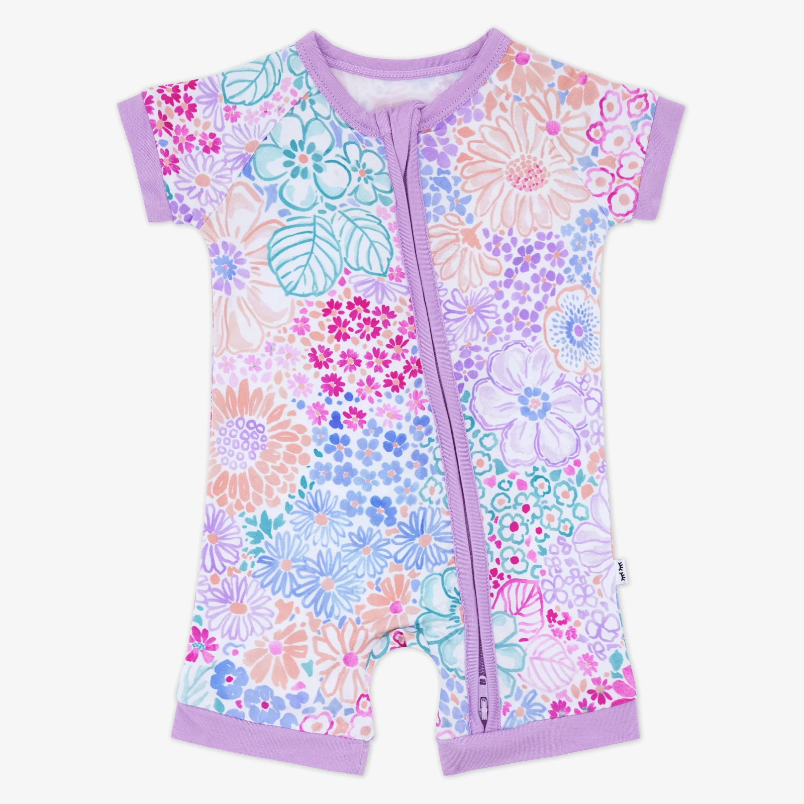 Doodle Blooms Shorty Zippy | Little Sleepies