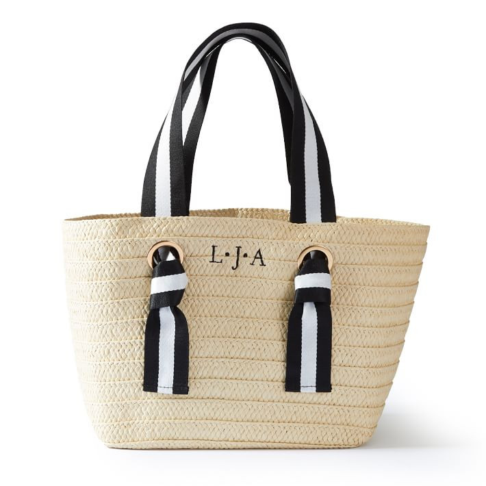 Ribbon Straw Beach Tote | Mark and Graham | Mark and Graham