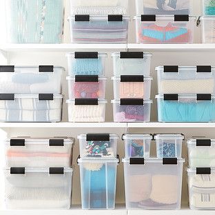 19 qt. Weathertight Tote Clear | The Container Store