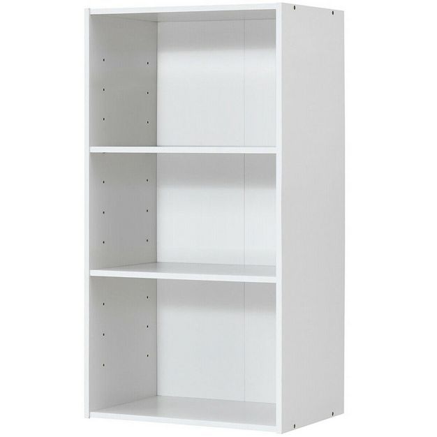 Costway 3 Tier Open Shelf Bookcase Multi-functional Storage Display Cabinet Furni White | Target
