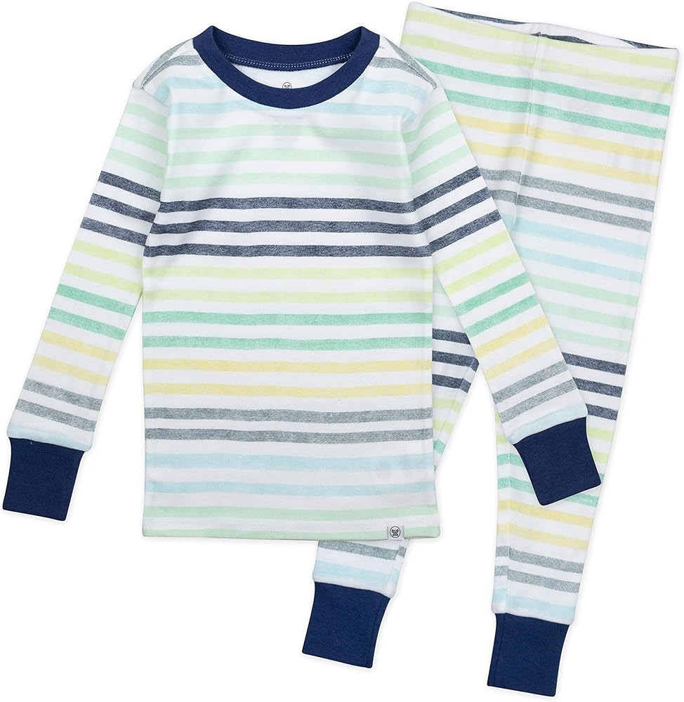 HonestBaby 2-Piece Pajamas Sleepwear PJs 100% Organic Cotton for Infant Baby and Toddler Boy | Amazon (US)