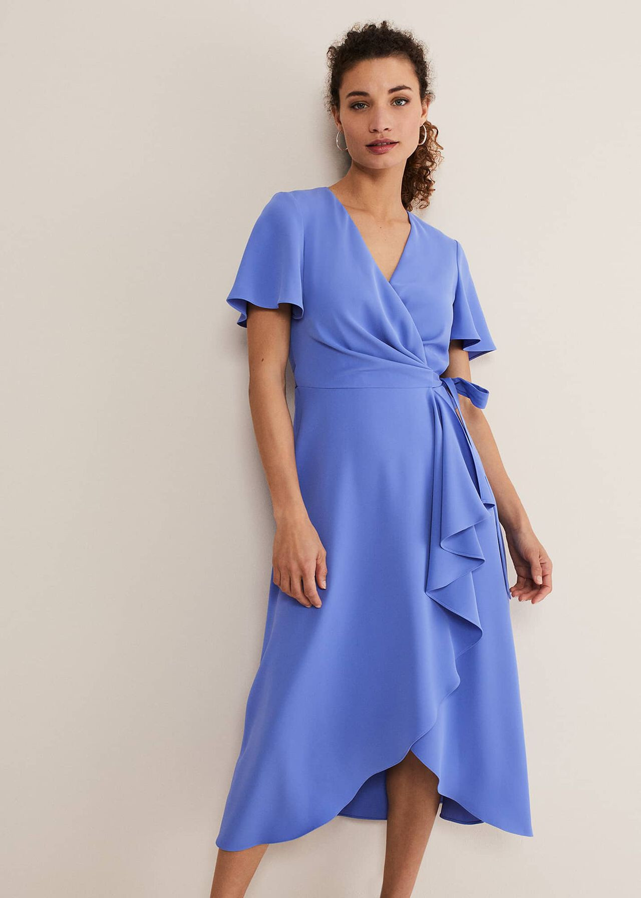 Julissa Ruffle Wrap Midi Dress | Phase Eight (UK)