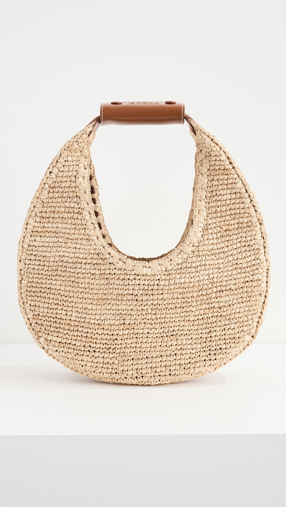 STAUD Moon Raffia Tote Bag Natural/Tan One Size | Shopbop