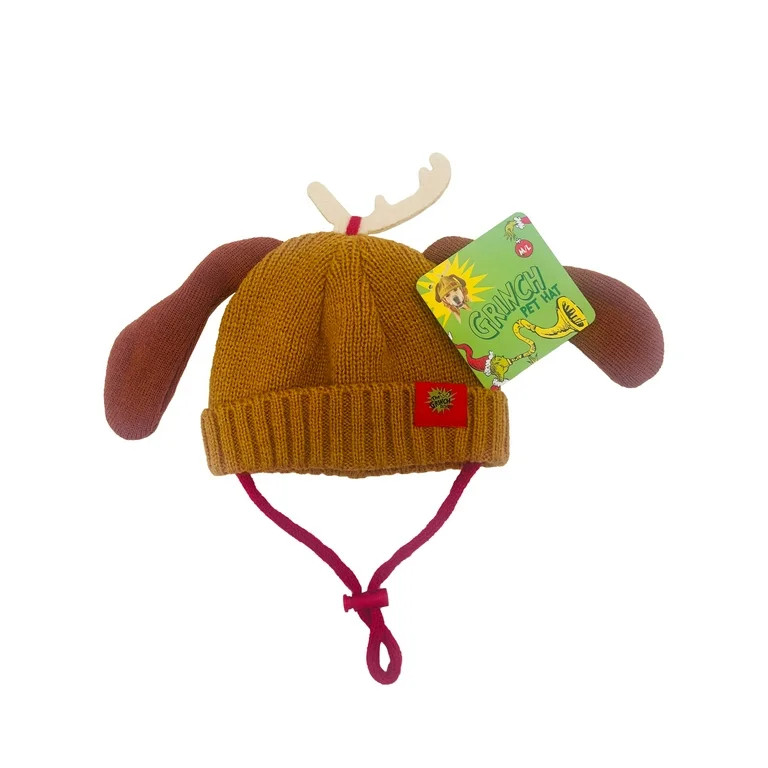 Grinch Holiday Brown Reindeer Hat for Dogs, Medium/Large | Walmart (US)