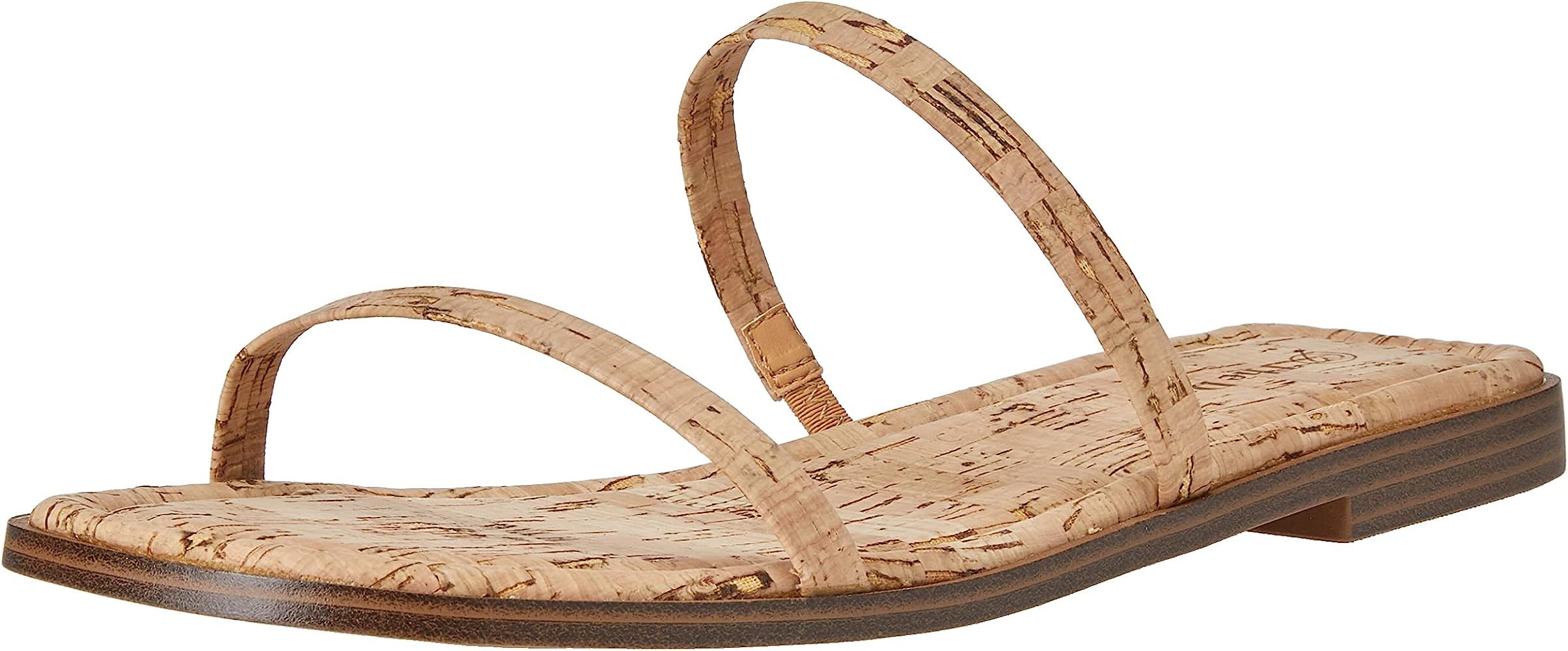 The Drop Women's Paris Square Toe Two Strap Flat Sandal | Amazon (US)