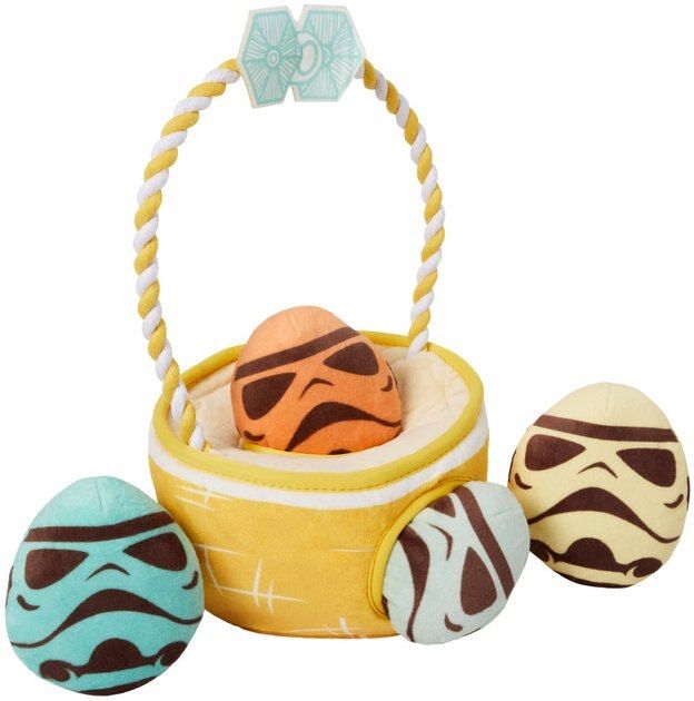 STAR WARS Easter Basket Hide & Seek Puzzle Plush Squeaky Dog Toy | Chewy.com