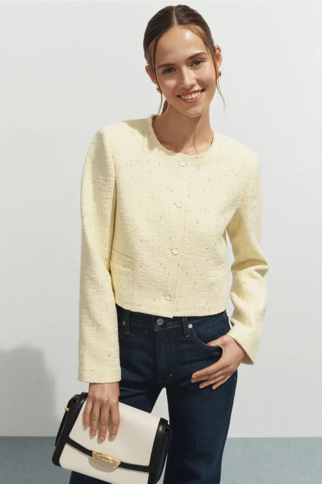 Crew Neck Tweed Jacket | Rent the Runway