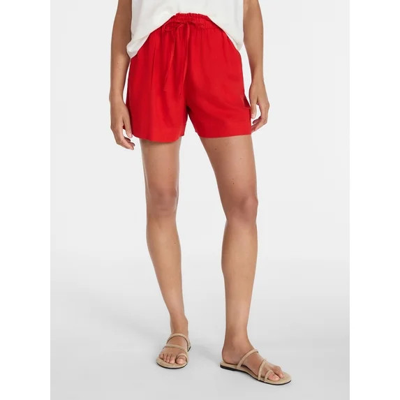 Time and Tru Women's Linen Blend Shorts, Sizes XS-XXXL | Walmart (US)