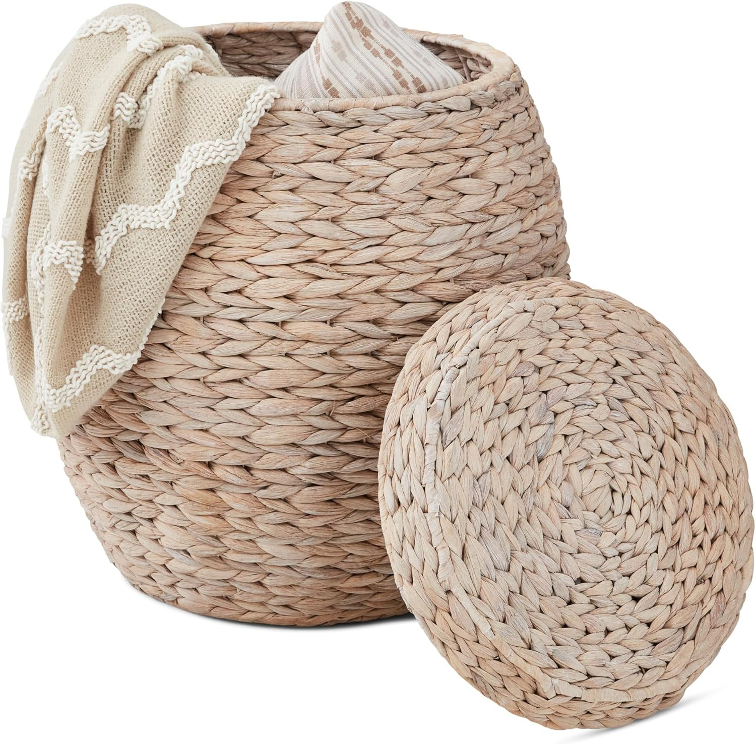 Best Choice Products Vintage Multipurpose Hyacinth Storage Basket, Plant Décor, Handwoven Organi... | Amazon (US)