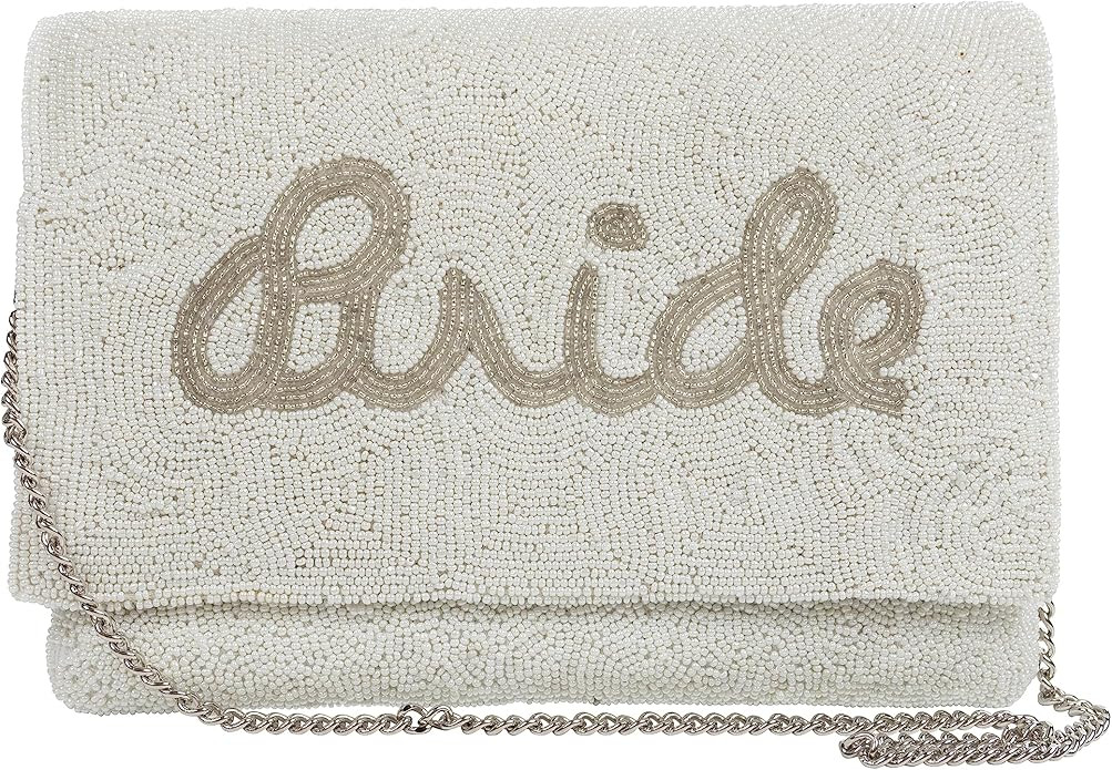 Pretty Robes Clutch Purse for Wedding Day Beaded Clutch Purse Bachelorette Party Bridal Shower,En... | Amazon (US)