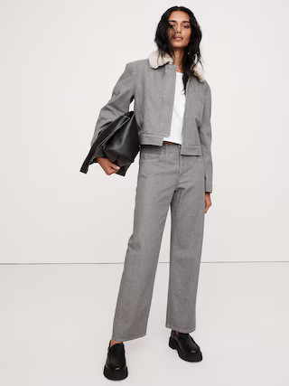 Relaxed Cropped Denim Jacket | Banana Republic (US)