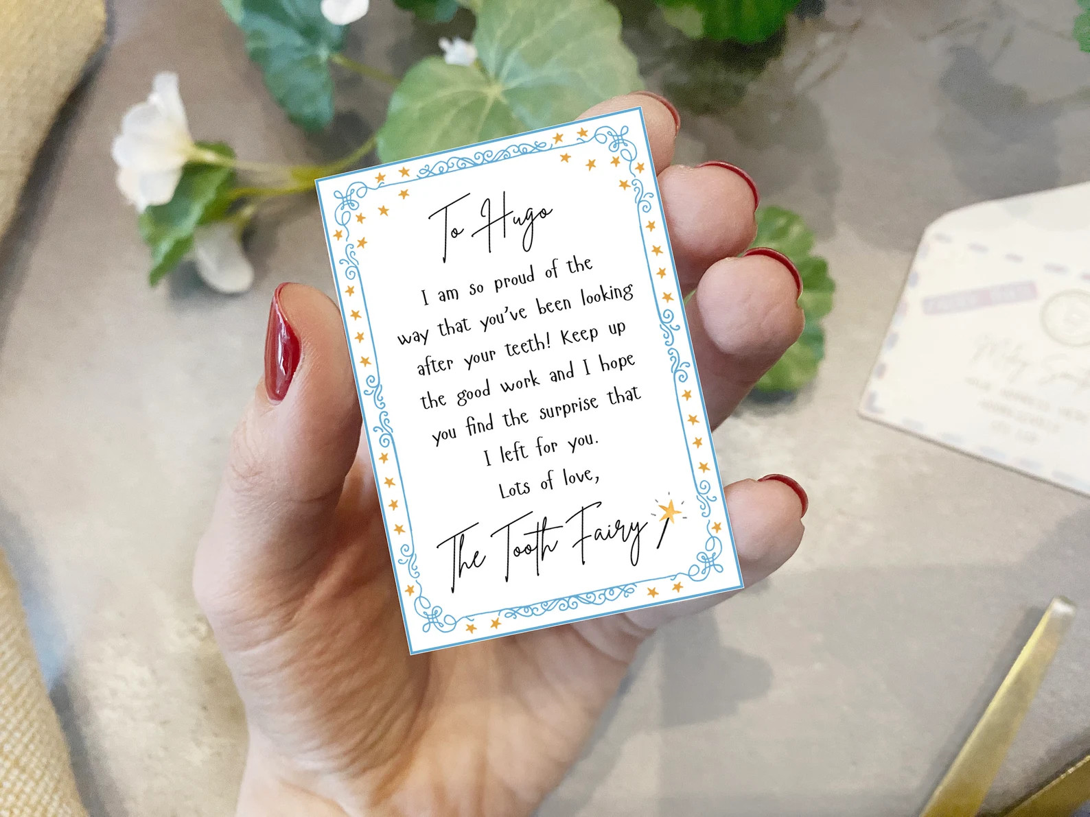 Canva, Printable Mini Tooth Fairy Set Blue With Envelope, Receipt and Fairy Letter, Instant Downl... | Etsy (US)