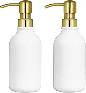 2 Set Kitchen Dish Hand Soap Dispenser Bathroom, Stainless Steel Dispenser, Refillable Shampoo an... | Amazon (US)