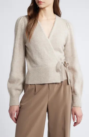 & Other Stories Merino Wool & Mohair Blend Wrap Cardigan | Nordstrom | Nordstrom