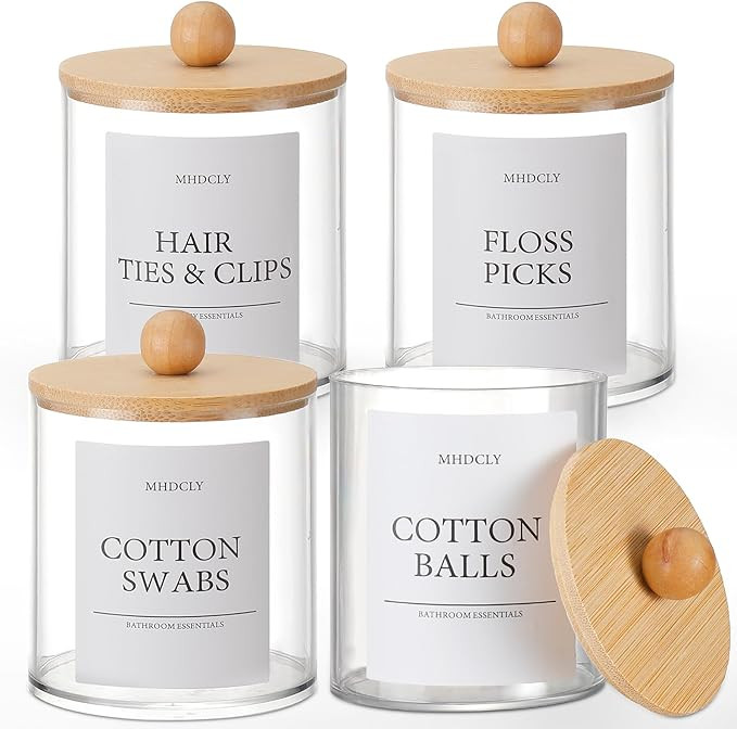 Bathroom Organizers and Storage,4 Pack Bathroom Accessories,Bathroom Decor,Home Decor,Bathroom St... | Amazon (US)