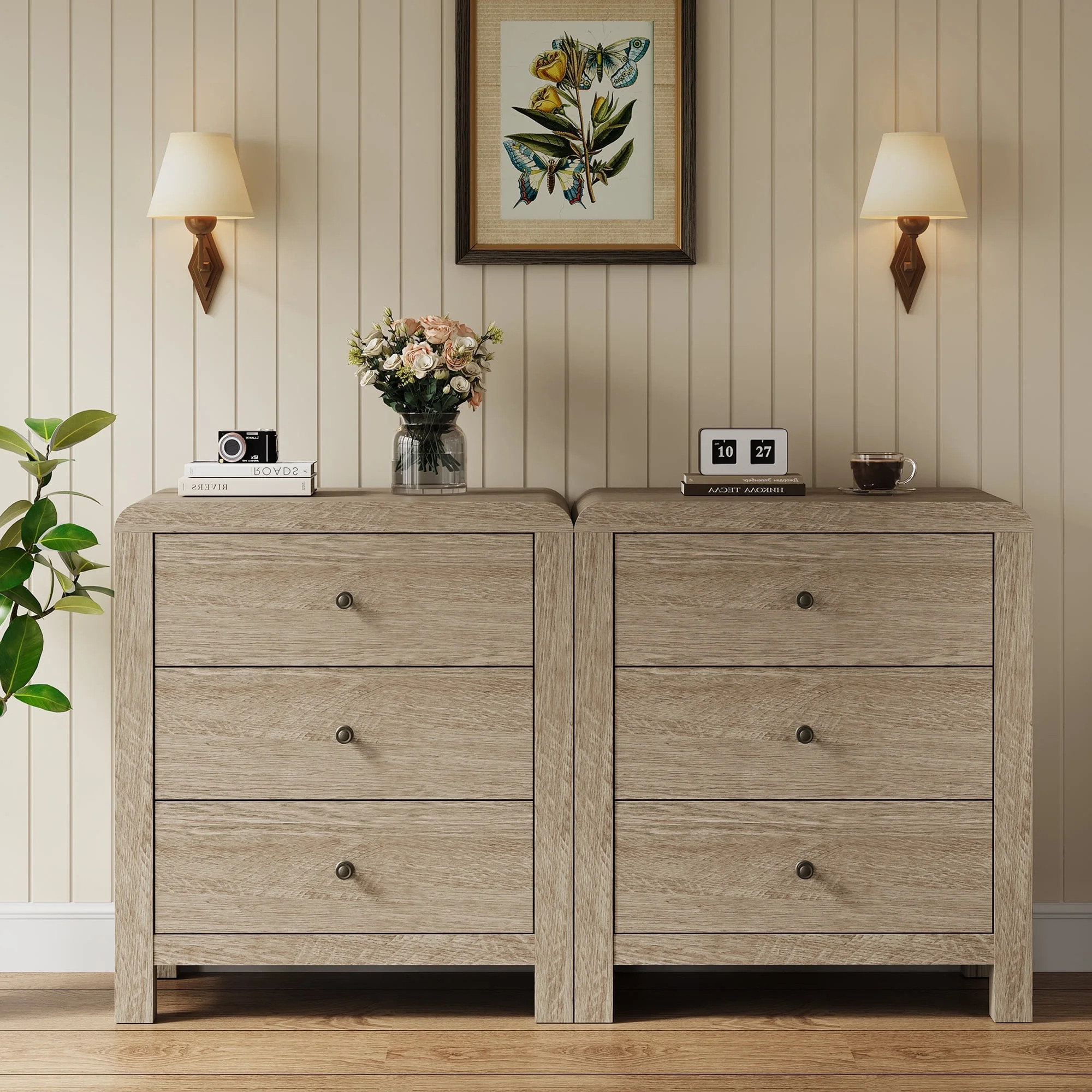 May in Color Modern Chest of Drawers Set of 2 with Rounded Table Corners | Walmart (US)