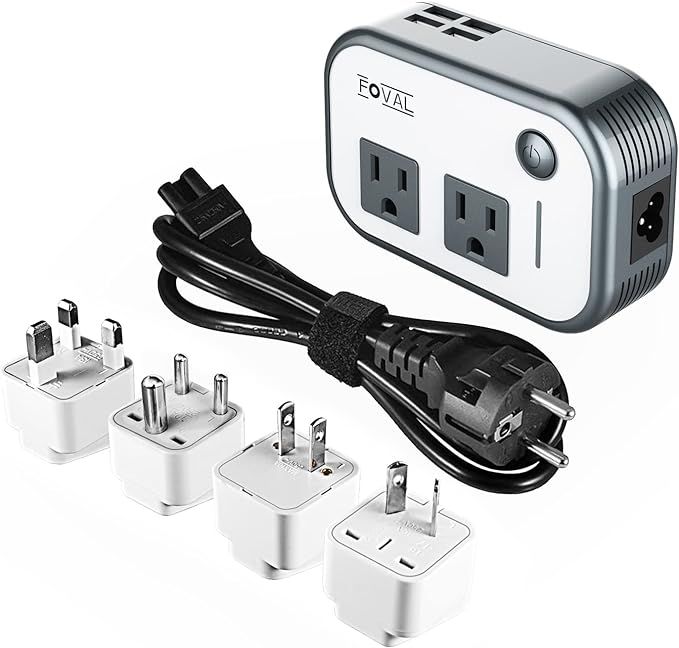 FOVAL Power Step Down 220V to 110V Voltage Converter International Travel Adapter for Hair Straig... | Amazon (US)