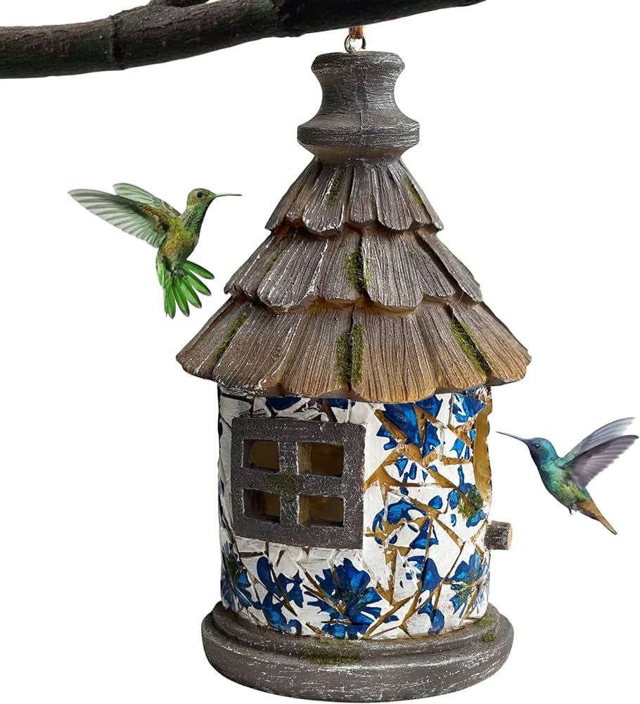 Bird House for Outdoor with Pole Garden Decor Hanging Birdhouses Weatherproof BirdNest for Outsid... | Amazon (US)