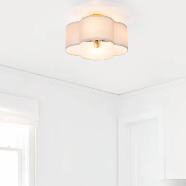 Caylah 4 - Light 13.77'' Unique/Statement Geometric Semi Flush Mount | Wayfair North America