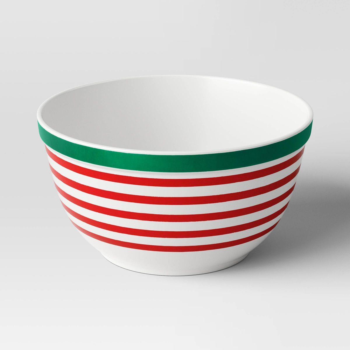 5qt Holiday Melamine Striped Salad Bowl Red - Wondershop™ | Target