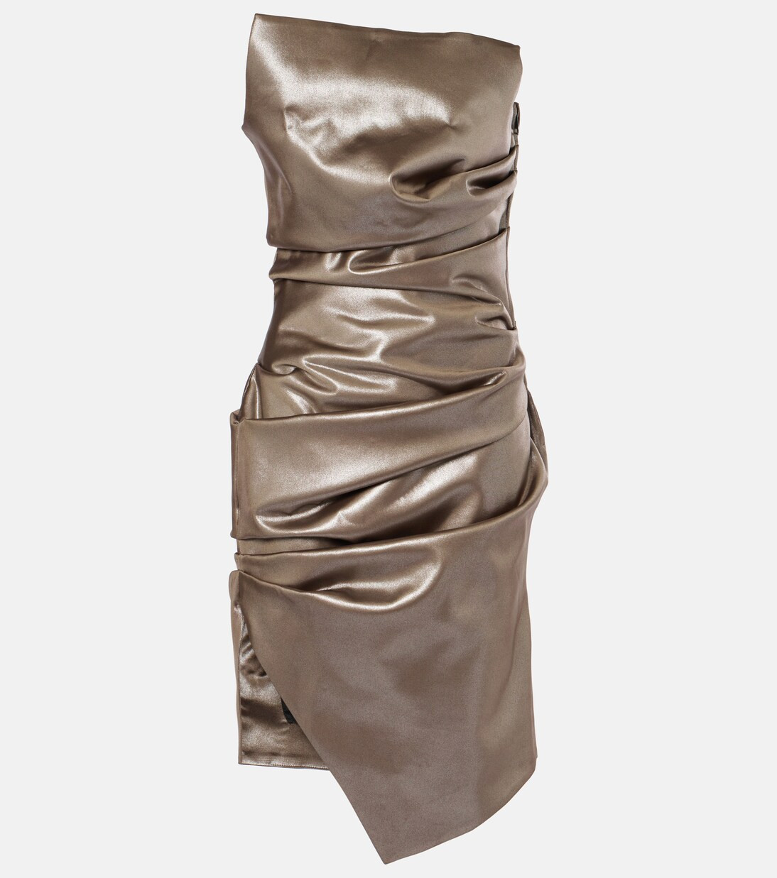 Ruched metallic bustier dress | Mytheresa (INTL)