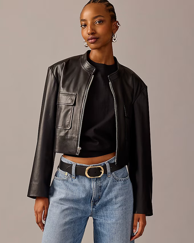 Collection Jodie leather lady jacket | J. Crew US