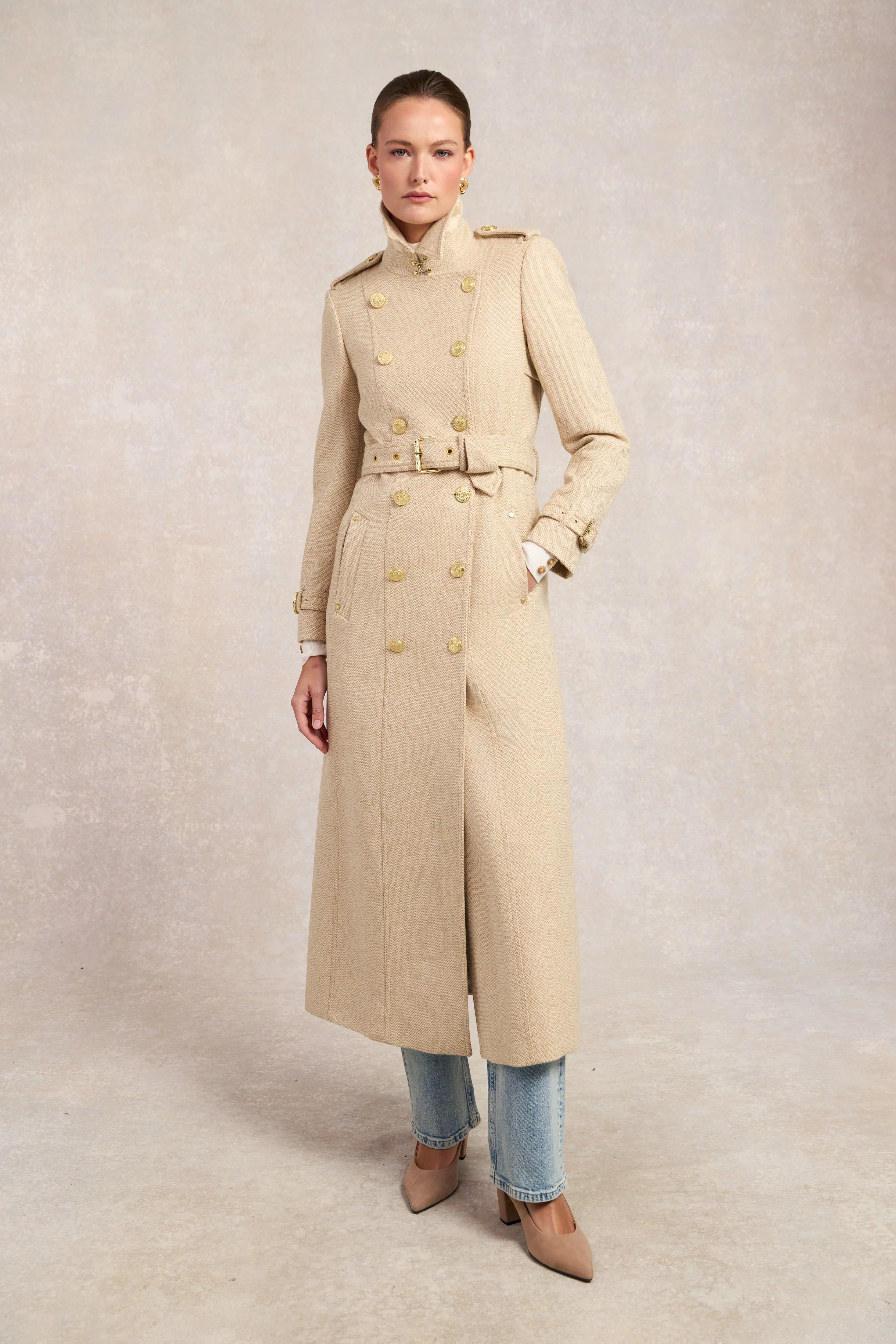 Full Length Marlborough Trench Coat (Biscuit) | Holland Cooper