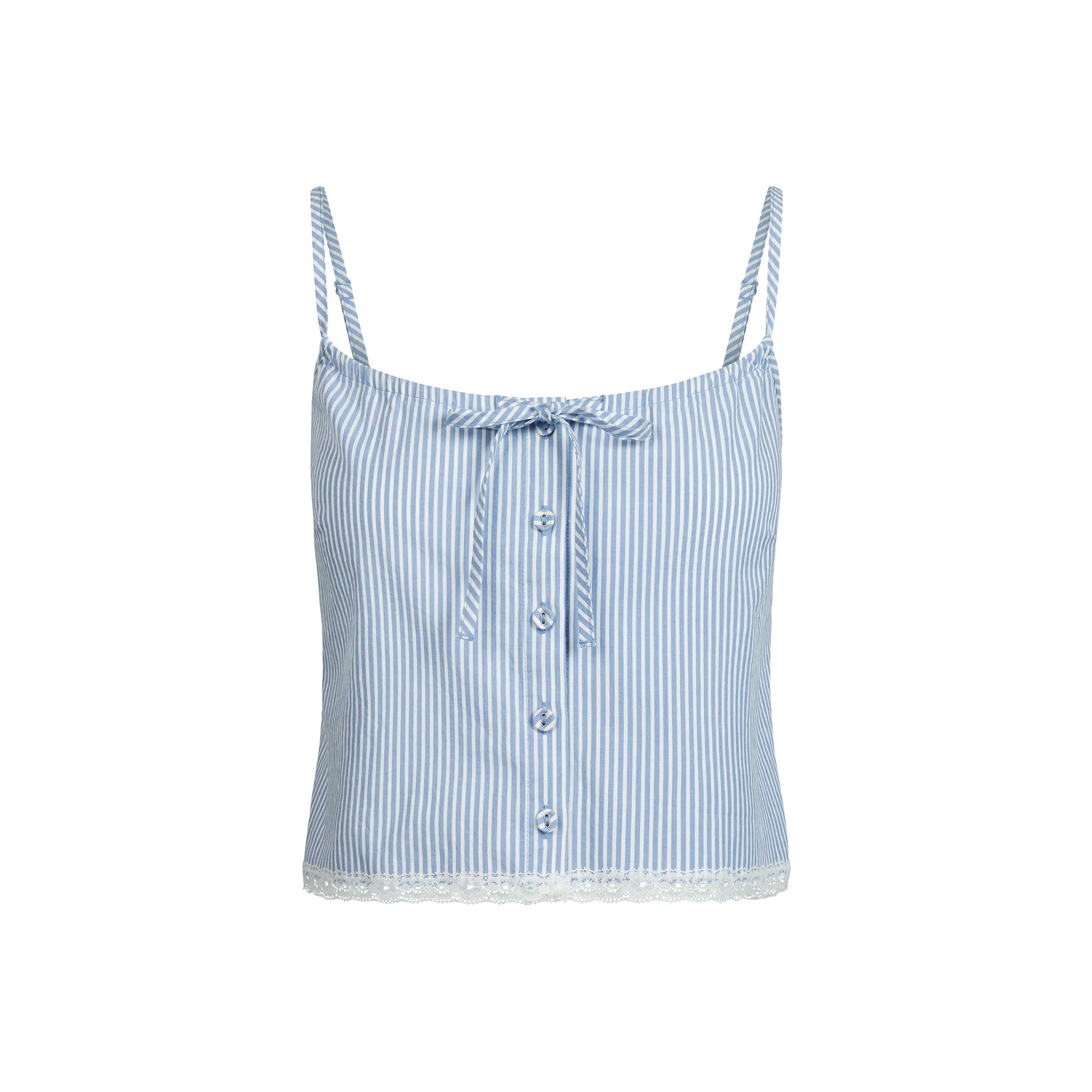 COTTON POPLIN SLEEP CAMI | CADET STRIPE | SKIMS (US)