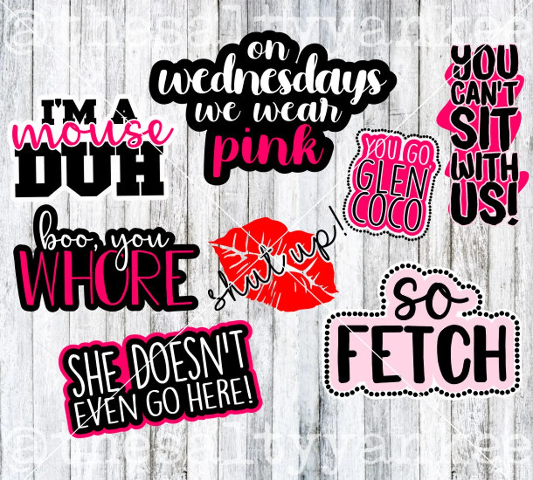 Movie Inspired Quotes Burn Book Kiss Mark SVG Layered File Download - Etsy | Etsy (US)