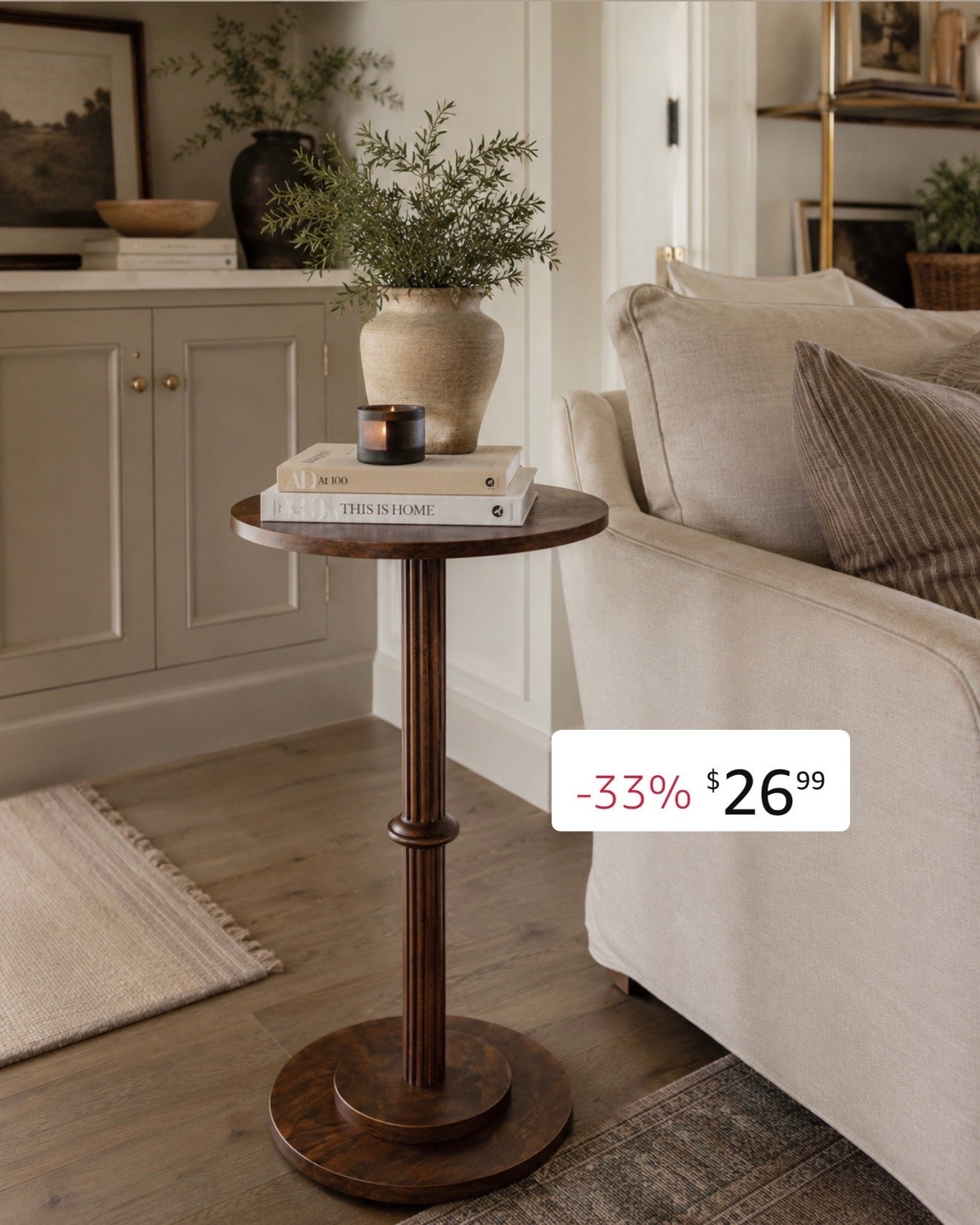 This little side table would go perfect next to a sofa or an accent chair. It is on sale for under $30! ￼

#LTKSaleAlert #LTKHome