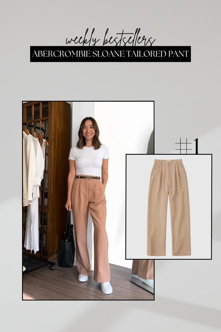 #1 bestseller - Abercrombie Sloane Tailored Pants 

- available in various colors & inseams, tts, great for workwear, casual outfits, dressy outfits 

#LTKsalealert #LTKworkwear #LTKSale