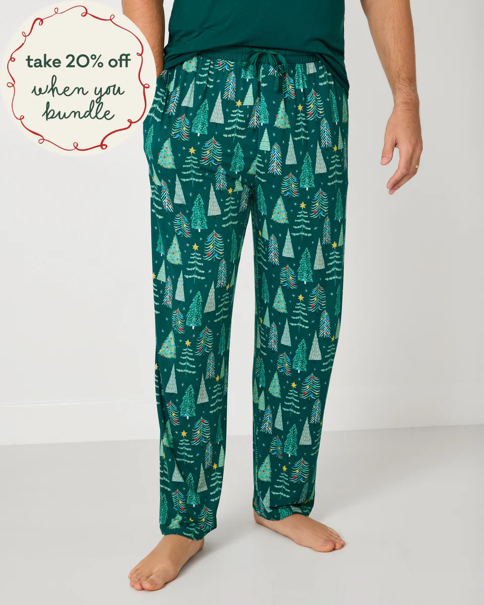 Twinkling Trees Men's Pajama Pants | Little Sleepies