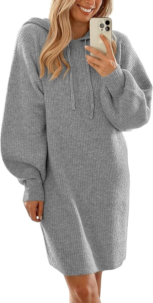 PRETTYGARDEN Women's Sweater Dress Fall Winter Casual Long Sleeve Pullover Chunky Knit Loose Over... | Amazon (US)