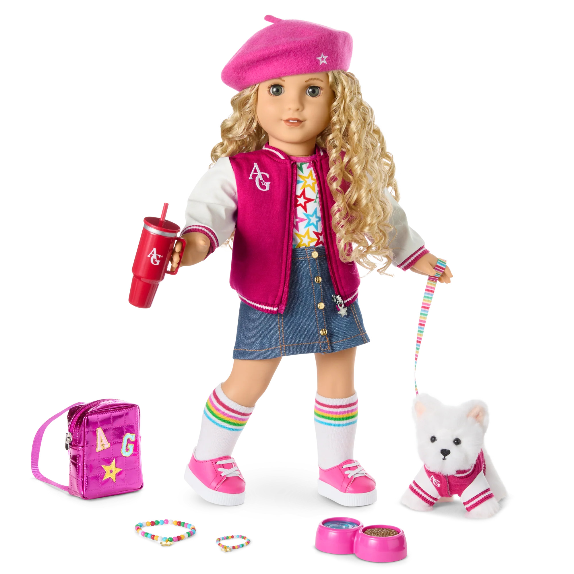 Truly Me™ Doll #115, Puppy, Mini Backpack & Accessories Bundle | American Girl