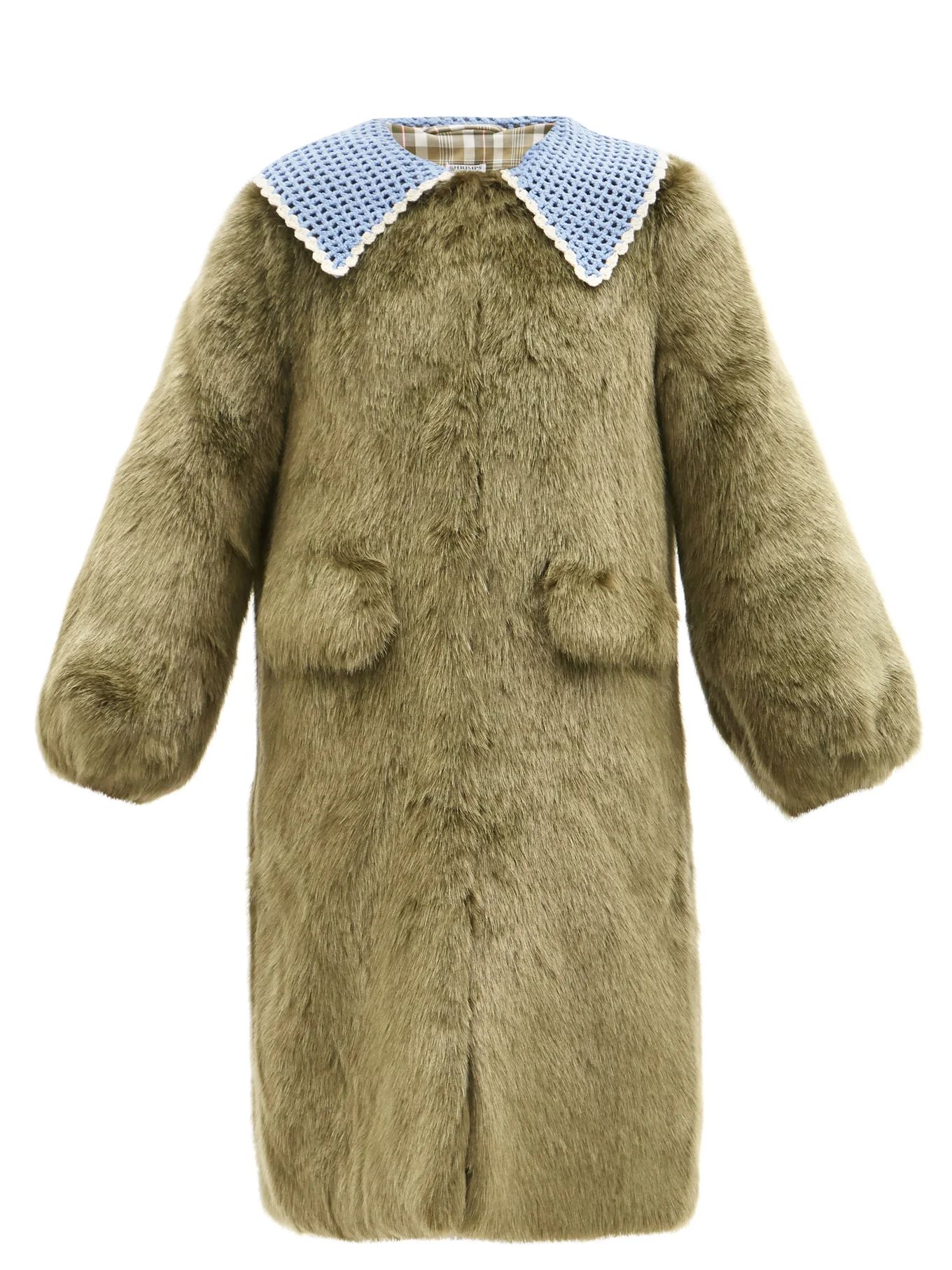 Lorca crochet-collar faux-fur coat | Shrimps | Matches (US)