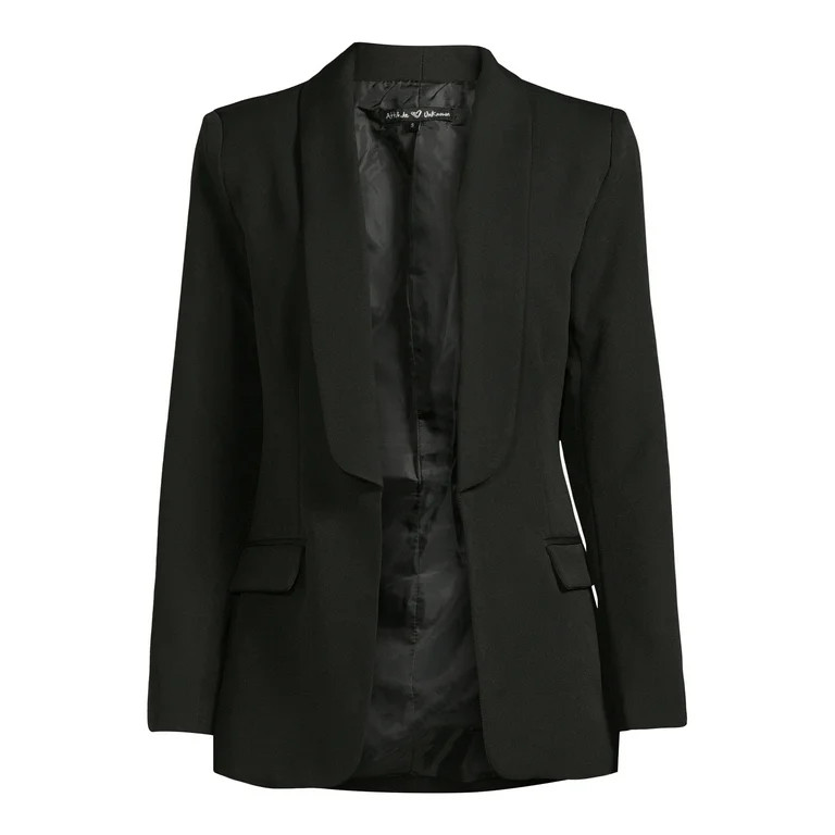 Attitude Unknown Women's Shawl Collar Relaxed Fit Solid Blazer, Sizes XS-XL | Walmart (US)