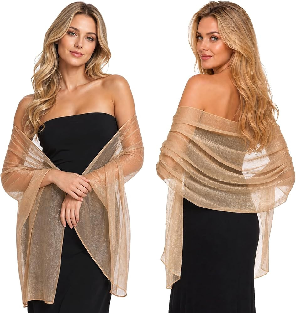 Shawls and Wraps for Evening Dress Women Wedding Sheer Scarfs for Bridal | Amazon (US)