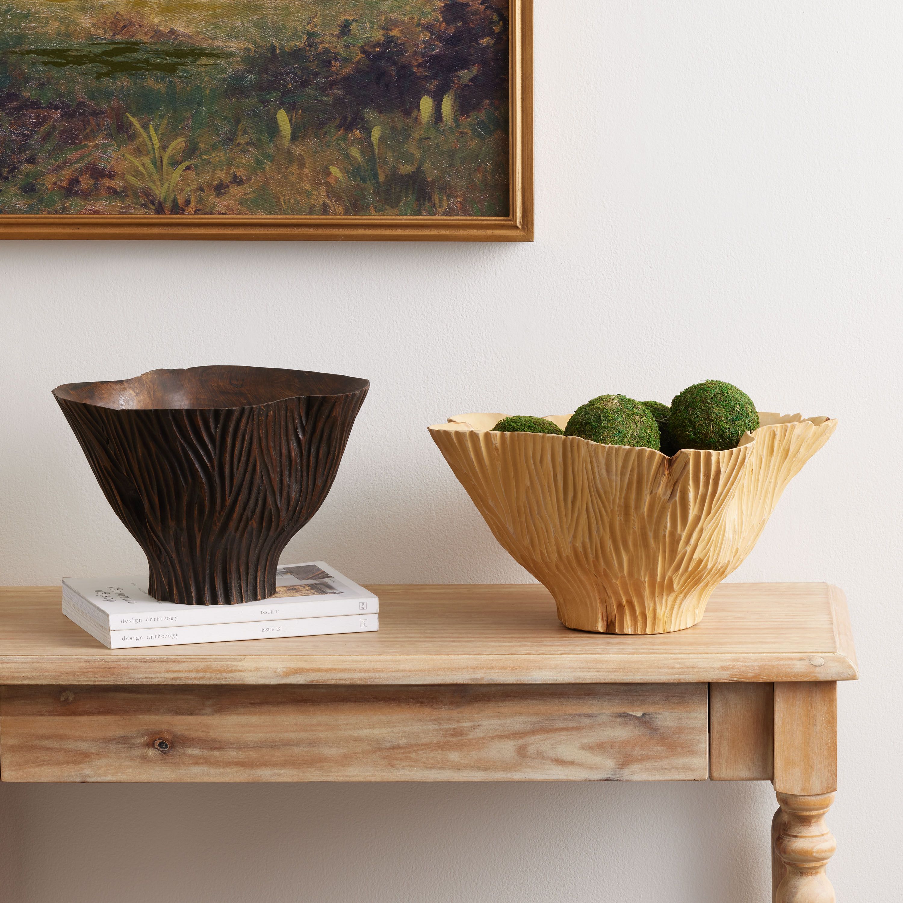 CRAFT Teak Wood Ruffled Bowl Collection | World Market