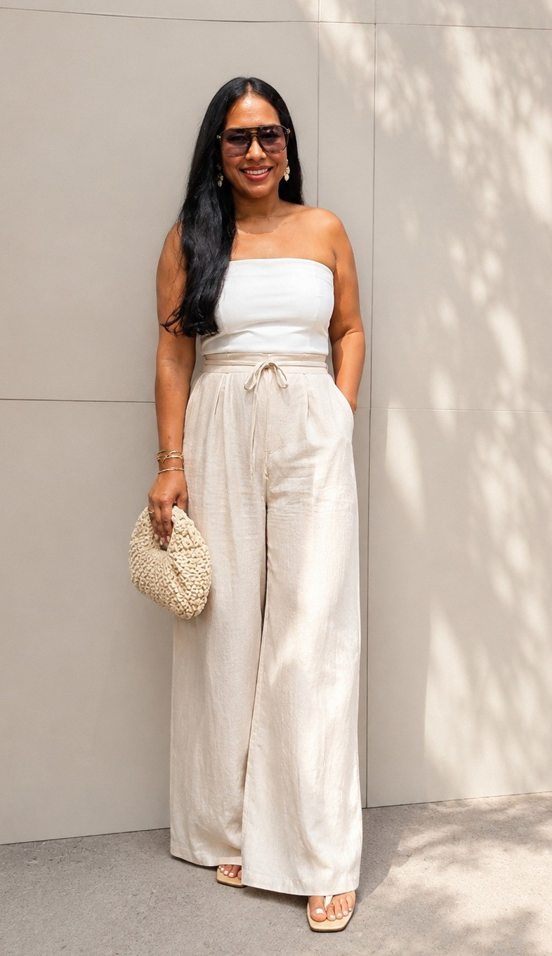 Summer outfit - sleeveless top, linen pants in light colors. Linked similar items! 

#LTKootd #LTKSeasonal #LTKTravel