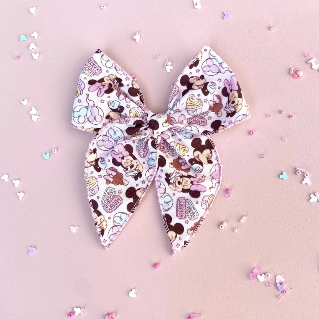 Mickey Mouse Minnie Mouse Hair Bow, Disney Bow, Disney Parks Bow, Baby Bow, Hair Clip, Baby Headb... | Etsy (US)