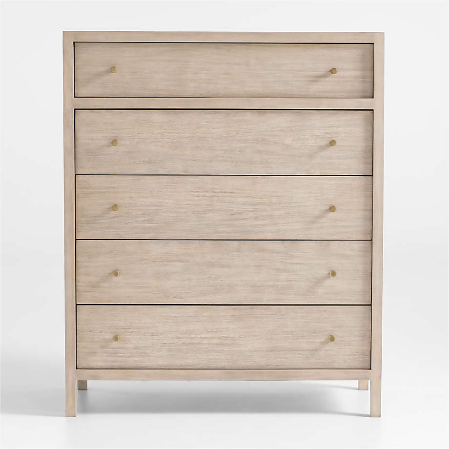 Keane Driftwood 5-Drawer Chest + Reviews | Crate & Barrel | Crate & Barrel