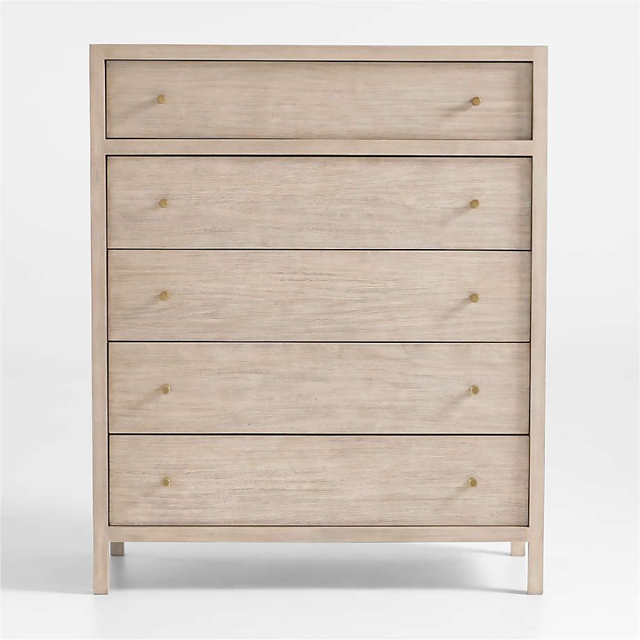 Keane Driftwood 5-Drawer Chest + Reviews | Crate & Barrel | Crate & Barrel