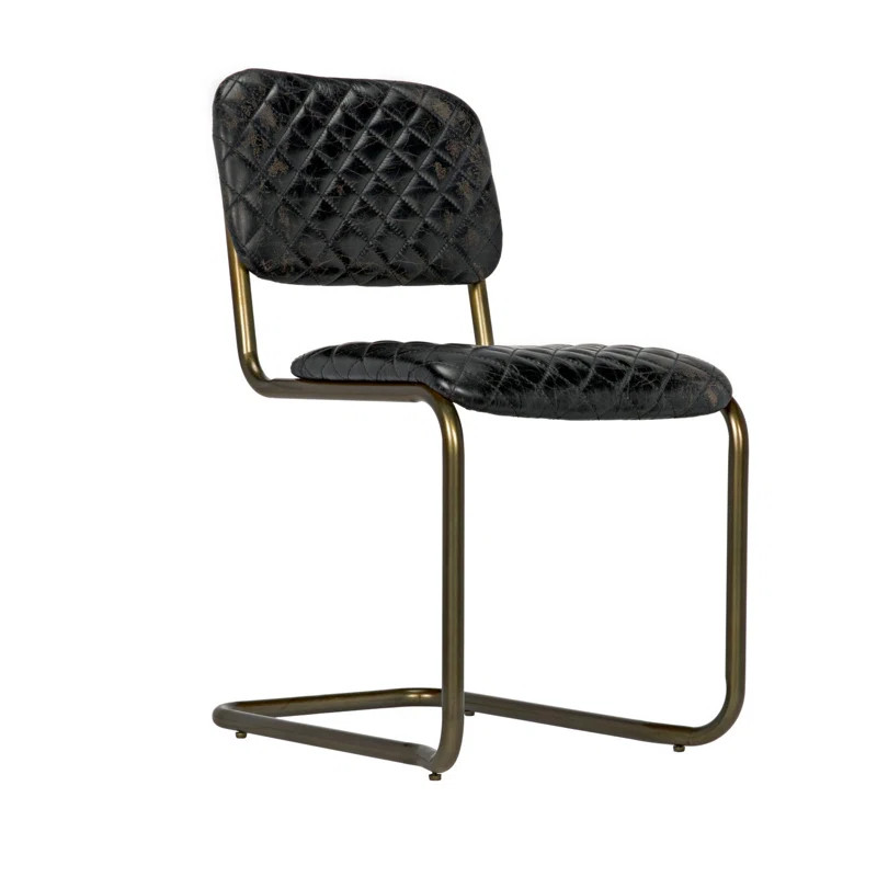Tufted Genuine Leather Upholstered Side Chair | Wayfair North America