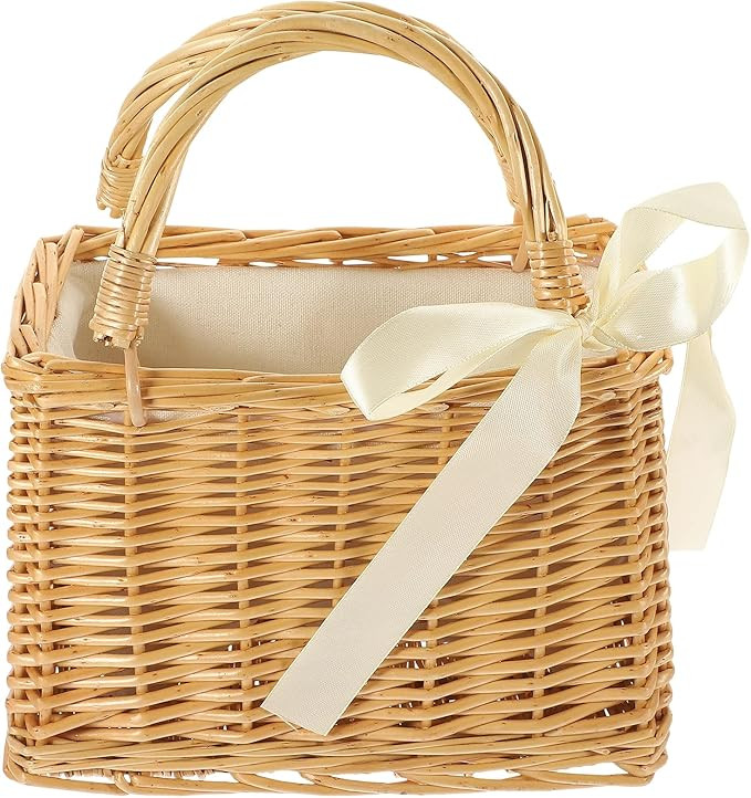 Beavorty Straw Beach Bags Wicker Handbag Beach Rattan Woven Tote Handbags Top-handle Bags with Bo... | Amazon (US)