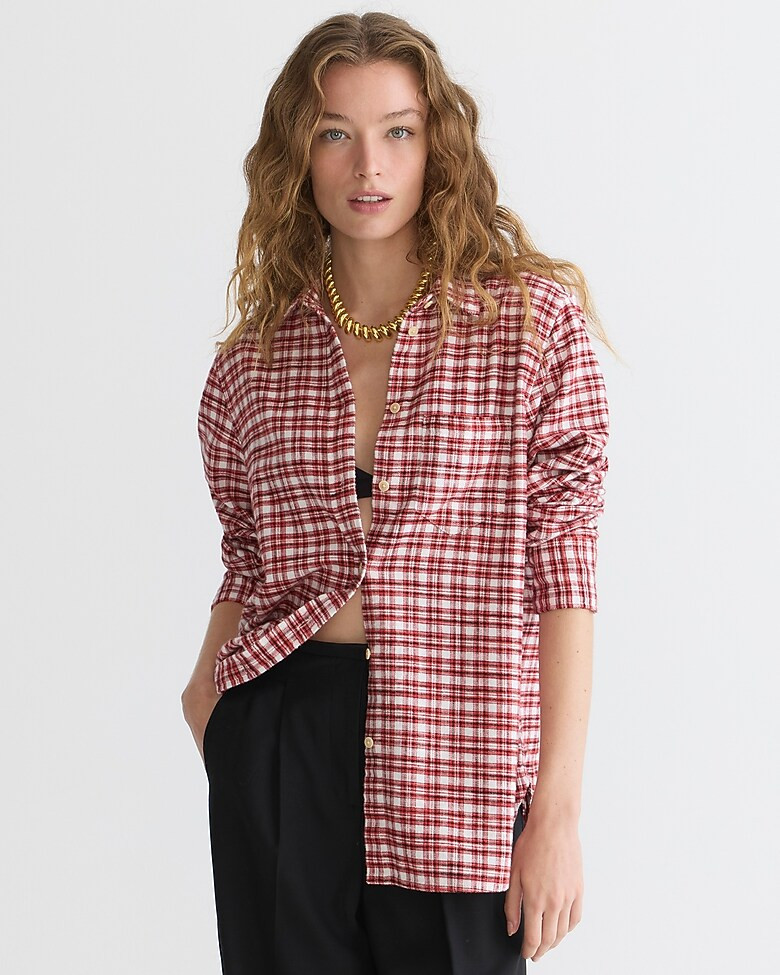 Classic-fit flannel shirt in tartan | J. Crew US