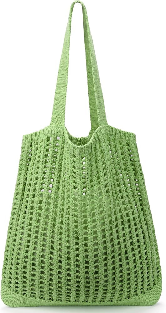 hatisan Crochet Bags for Women Summer Beach Tote Bag Aesthetic Tote Bag Hippie Bag Knit Bag | Amazon (US)