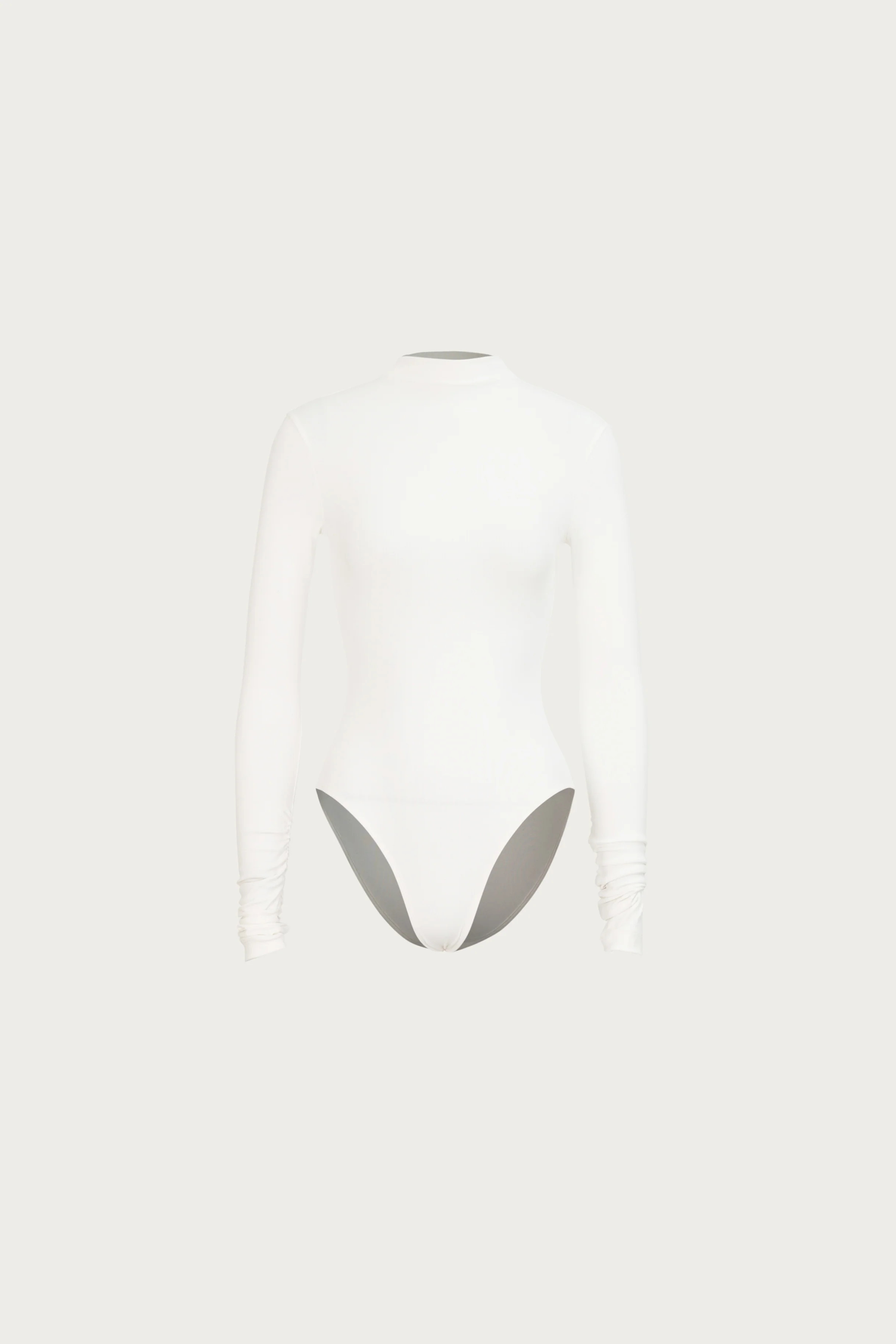 Long Sleeve Bodysuit (White) | SAME