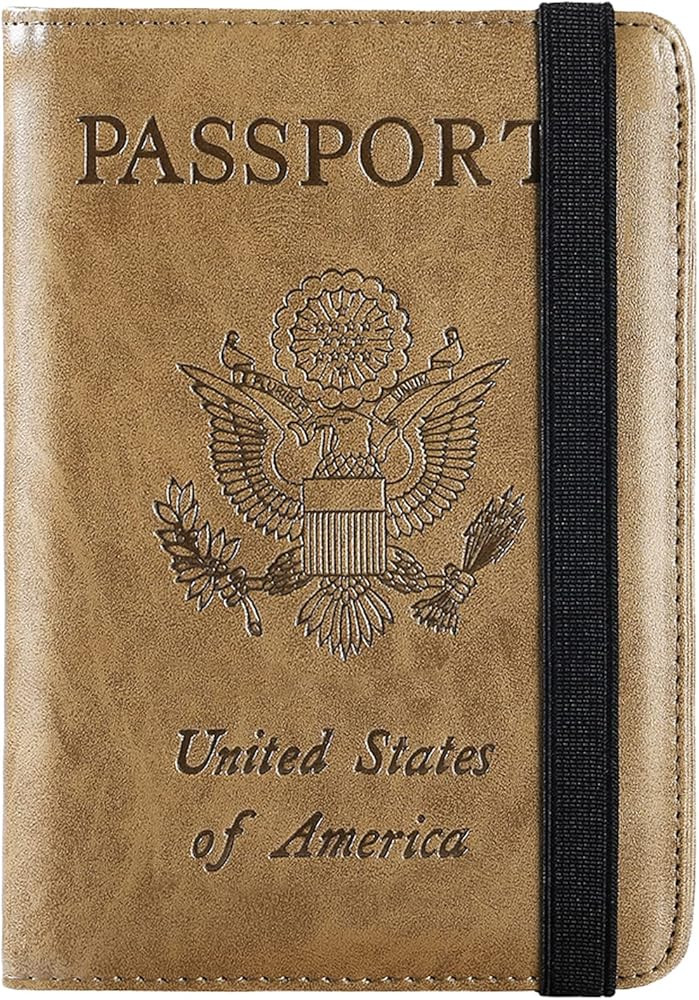 Passport Holder Cover Wallet RFID Blocking Leather Card Case Travel Document Organizer | Amazon (US)