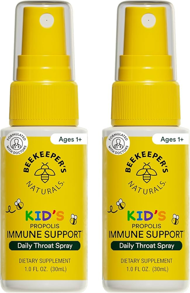 Beekeeper's Naturals Kids Propolis Throat Spray 95% Bee Propolis Extract - Natural Immune Support... | Amazon (US)
