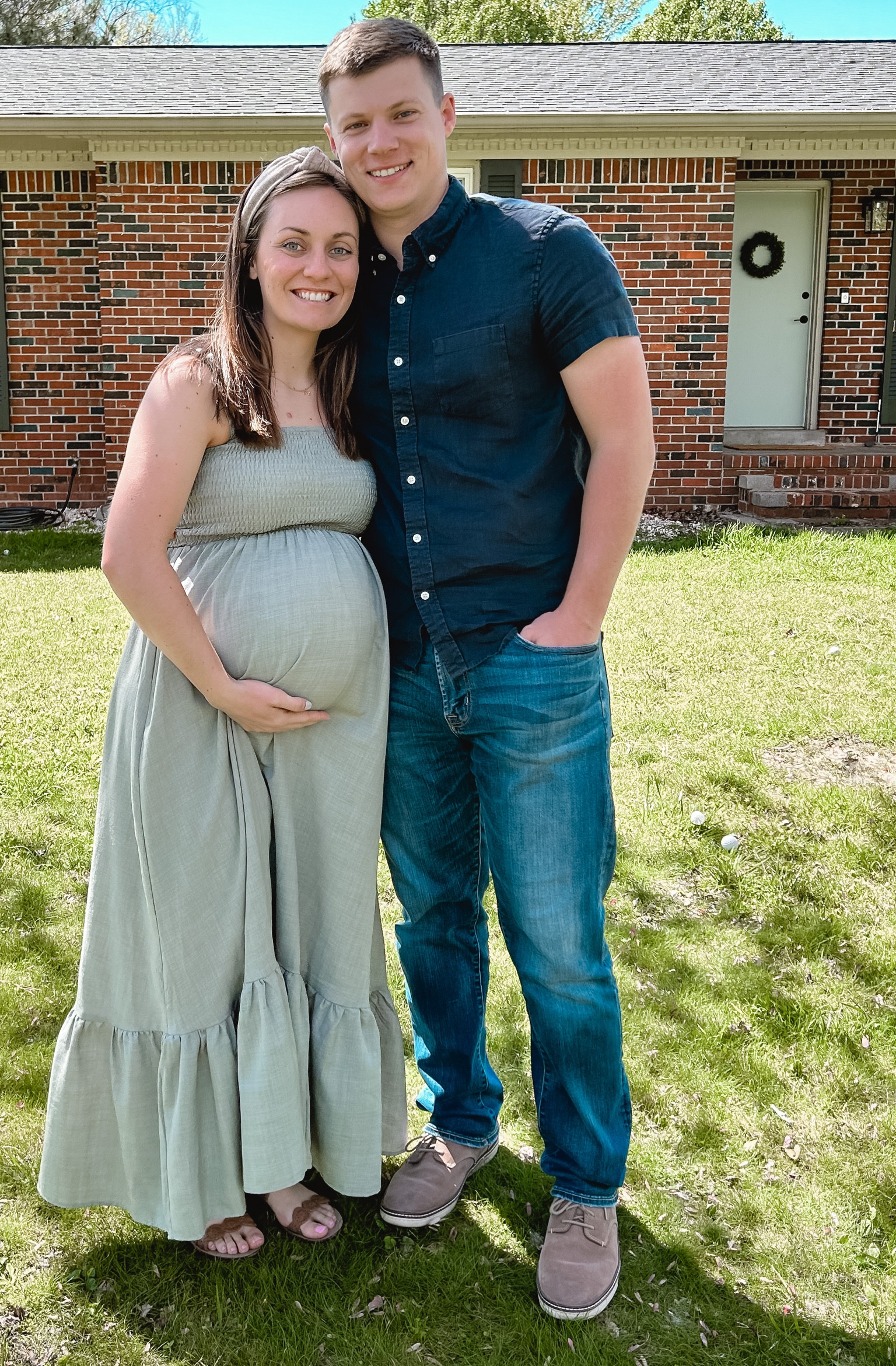 spring maternity outfit. 

wearing pink blush: size small

#LTKfamily #LTKwedding #LTKbump
